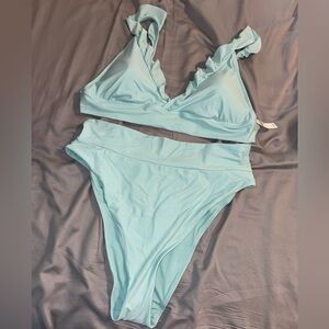 NWT Aerie high waisted ruffle bikini